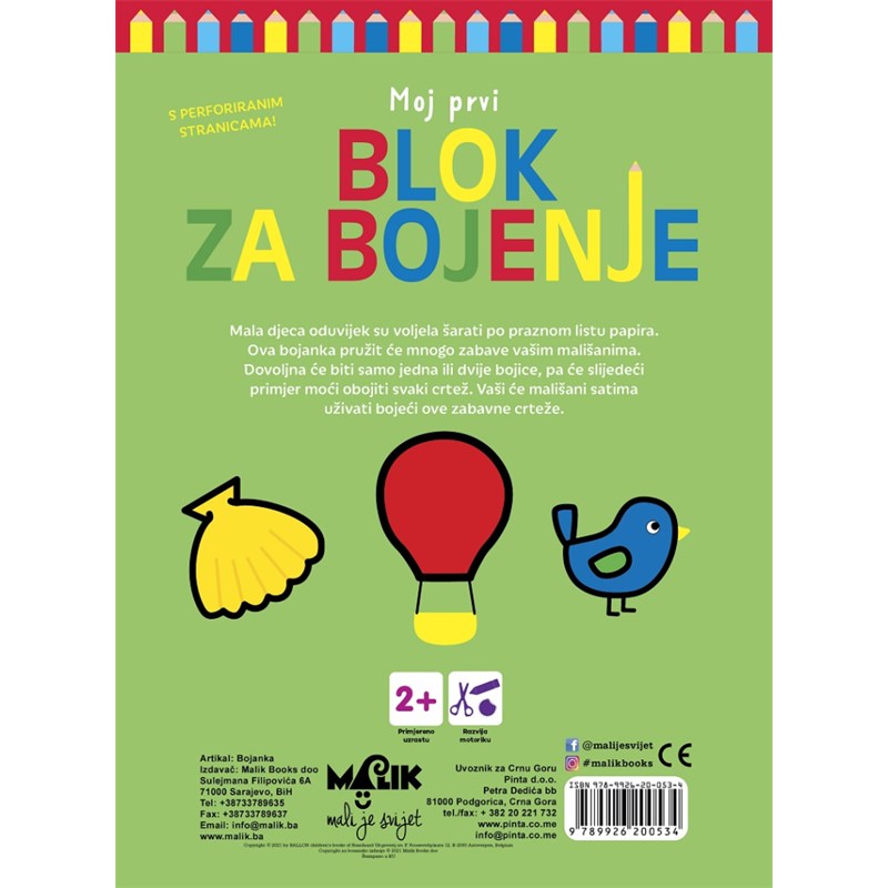 BLOK ZA BOJENJE-ZELENI PČELA MB.