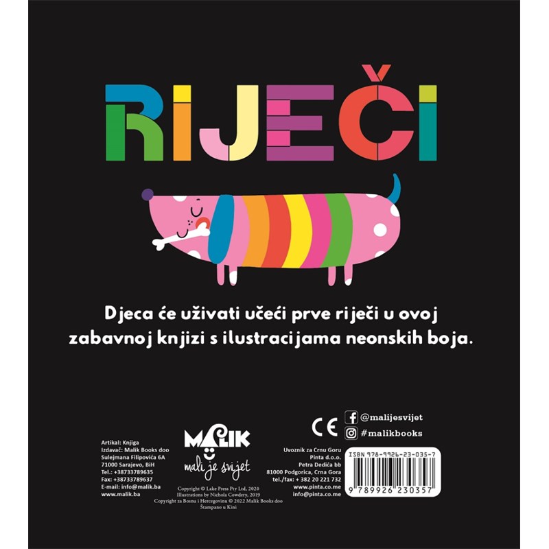 MOJA PRVA KNJIGA NEON-RIJEČI MB.