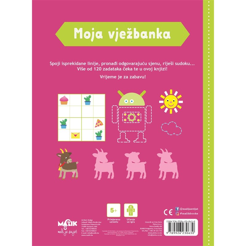 MOJA VJEŽBANKA 5+ ROZA MB.