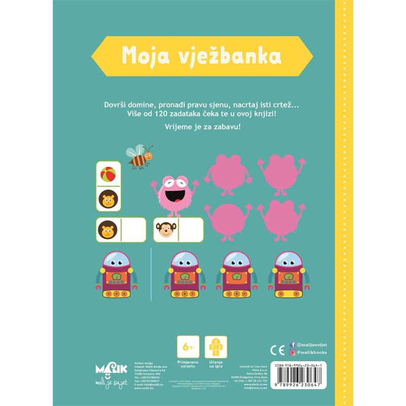 MOJA VJEŽBANKA 6+ ZELENA MB.