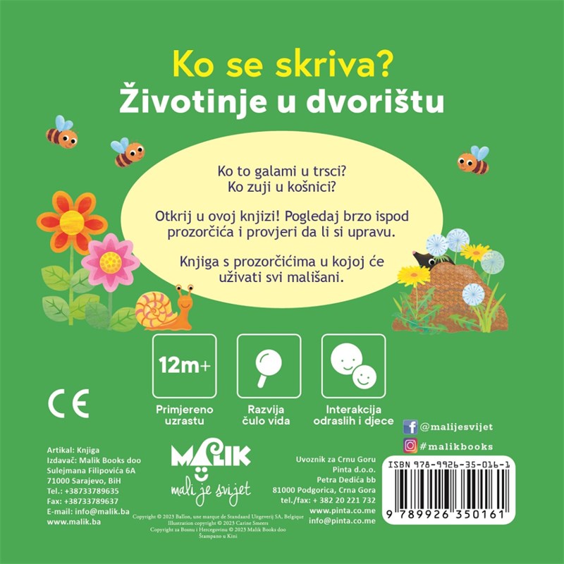 ŽIVOTINJE U DVORIŠTU-KO SE SKRIVA? MB.