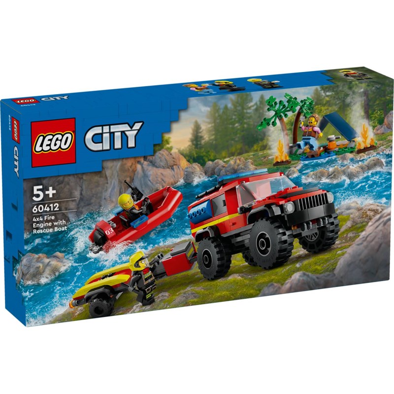 LEGO 60412 VATROGASNO VOZILO 4*4 SA SPASILAČKIM ČAMCEM