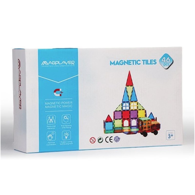 MAGPLAYER MAGNETNE KOCKE 46KOM