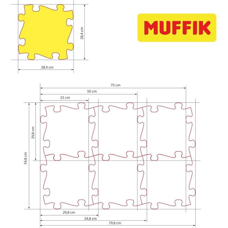 MUFFIKORTOPEDSKE PUZZLE BABY 6KOM