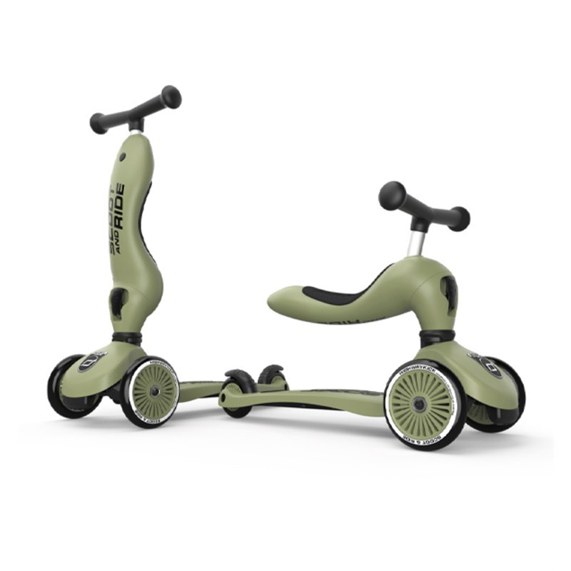SCOOT AND RIDE ROMOBIL HIGHWAYKICK 1 OLIVE