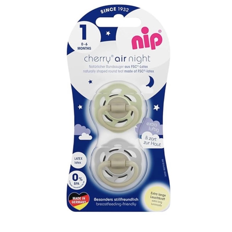 NIP CHERRY AIR NIGHT BOY,GREY/GREEN,VEL.1(0-6MJ)