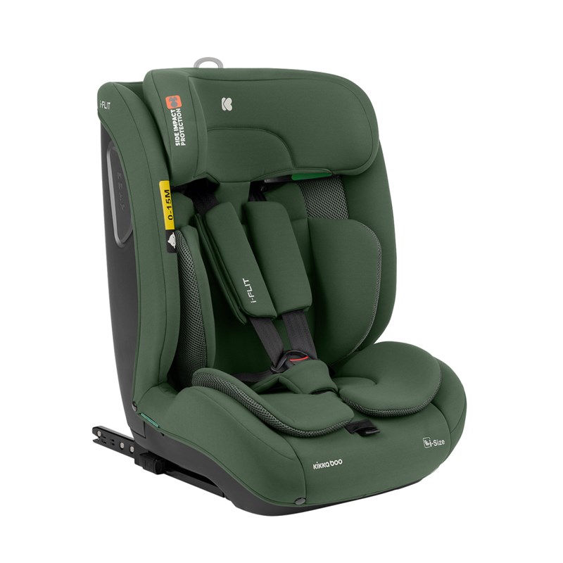 KIKKA BOO AUTOSJEDALICA 76-150CM I-FLIT I-SIZE,ARMY GREEN