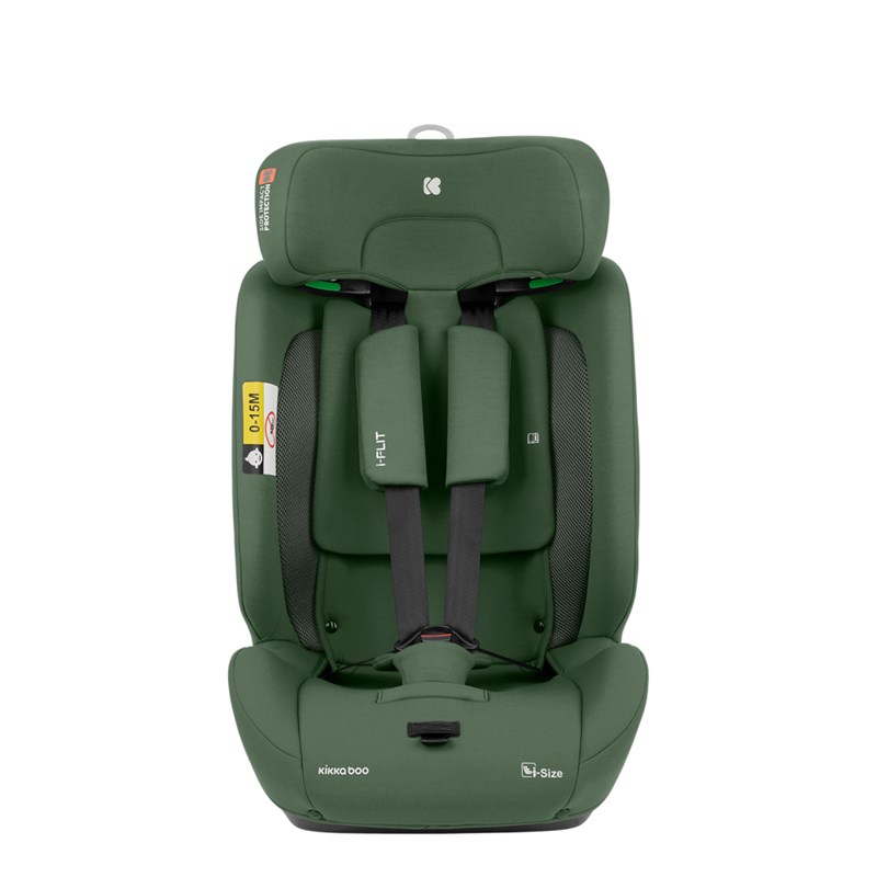 KIKKA BOO AUTOSJEDALICA 76-150CM I-FLIT I-SIZE,ARMY GREEN