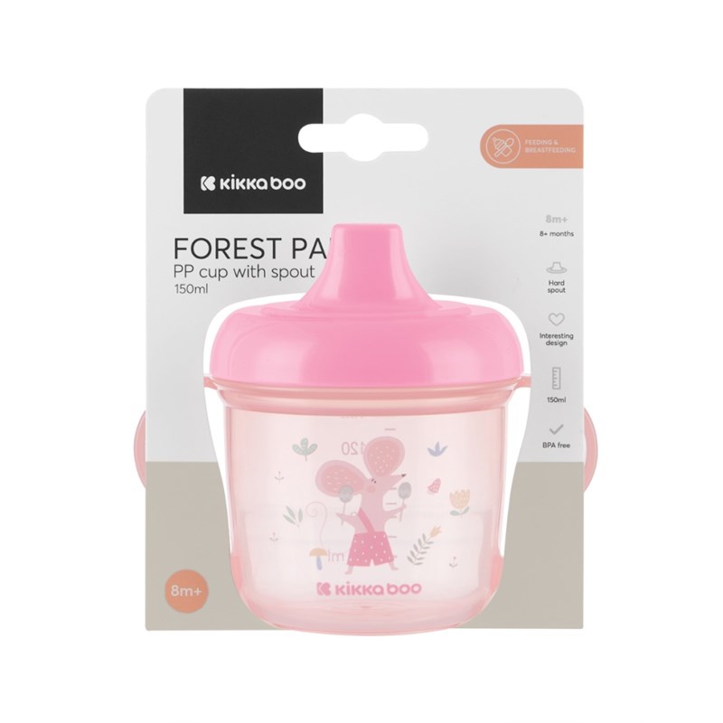 KIKKA BOO PP ŠALICA S IZLJEVOM 150ML PARTY PINK