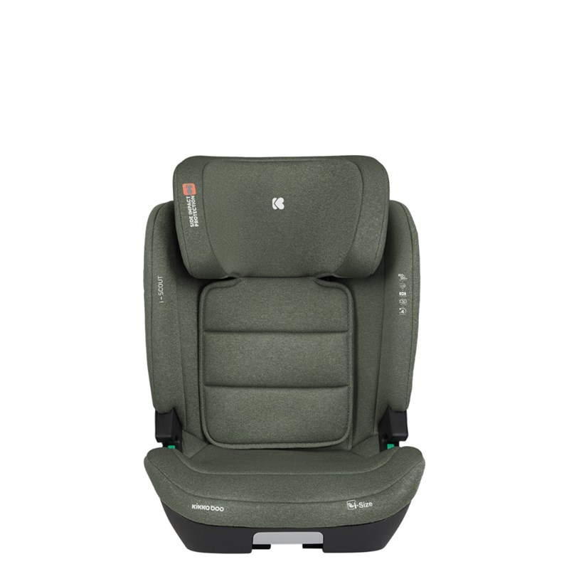 KIKKA BOO I-SCOUT I-SIZE AUTOSJEDALICA 100-150CM, ARMY GREEN