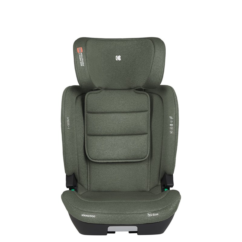 KIKKA BOO I-SCOUT I-SIZE AUTOSJEDALICA 100-150CM, ARMY GREEN
