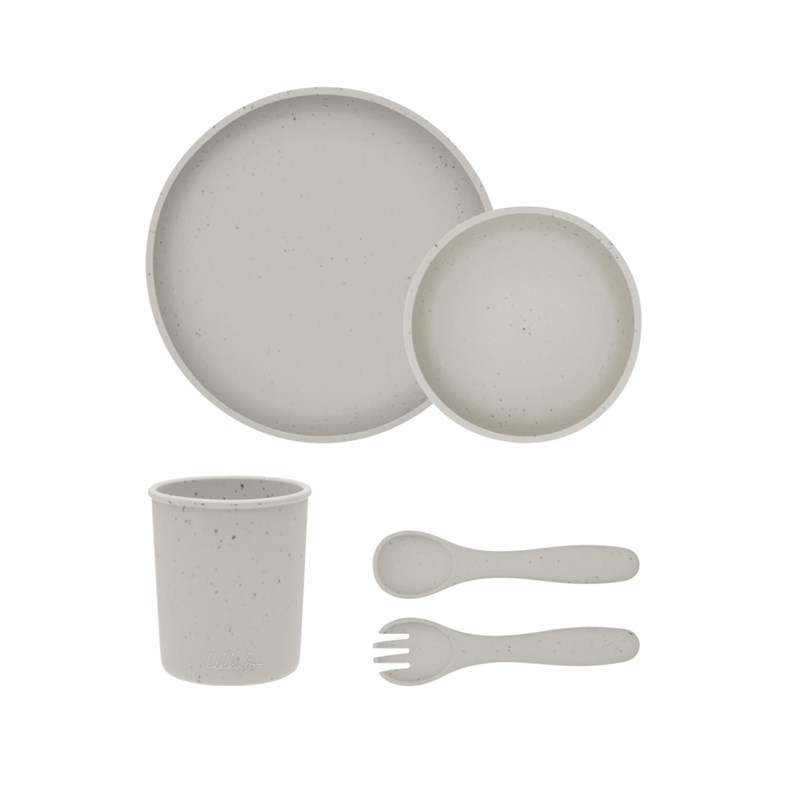 KIKKA BOO SET ZA HRANJENJE PLATINUM 5KOM,SILIKONSKI SAND