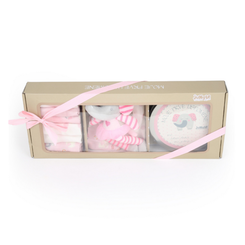 BEBI SET/PRVI OTISAK ROZI SLON FOR.