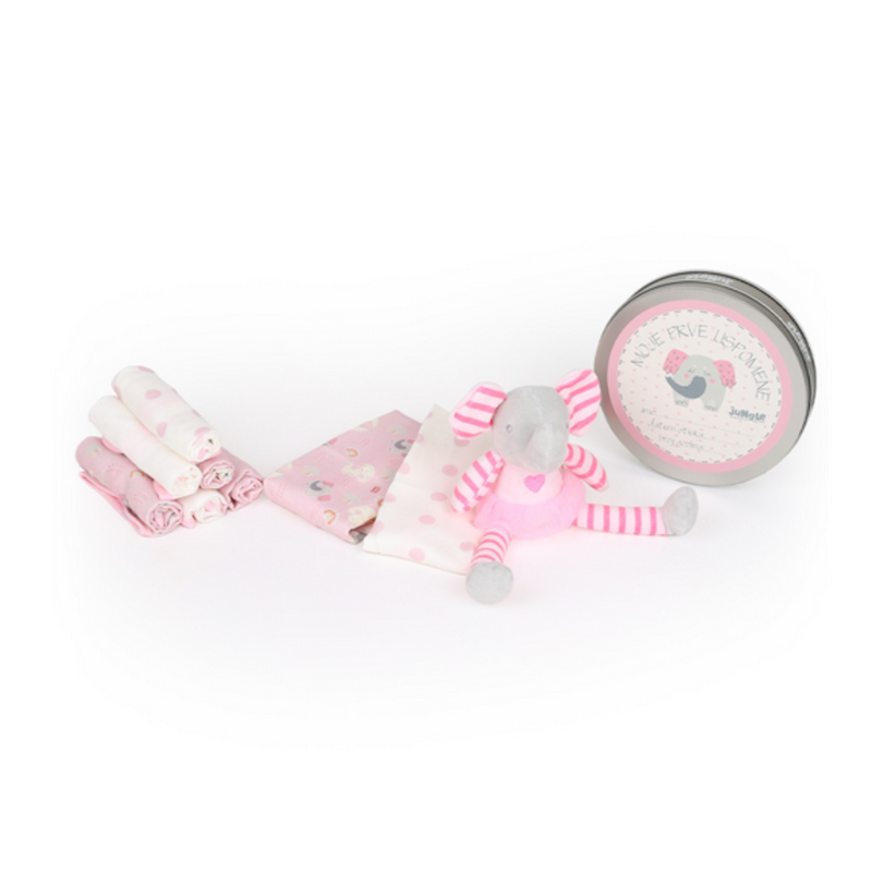 BEBI SET/PRVI OTISAK ROZI SLON FOR.
