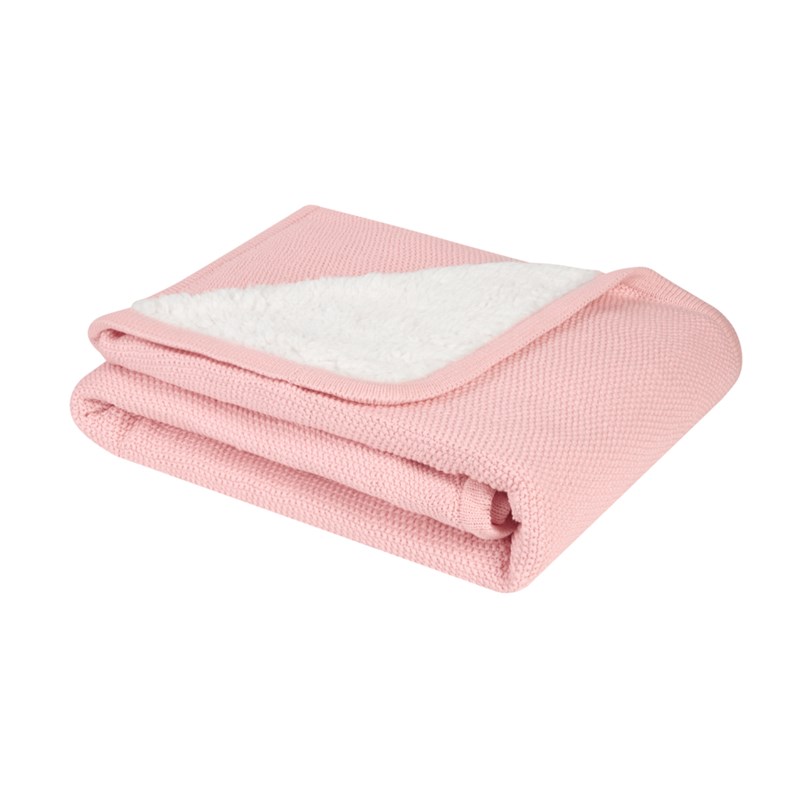 KIKKA BOO PLETENA DEKA OD SHERPA PAMUKA DREAM BIG PINK