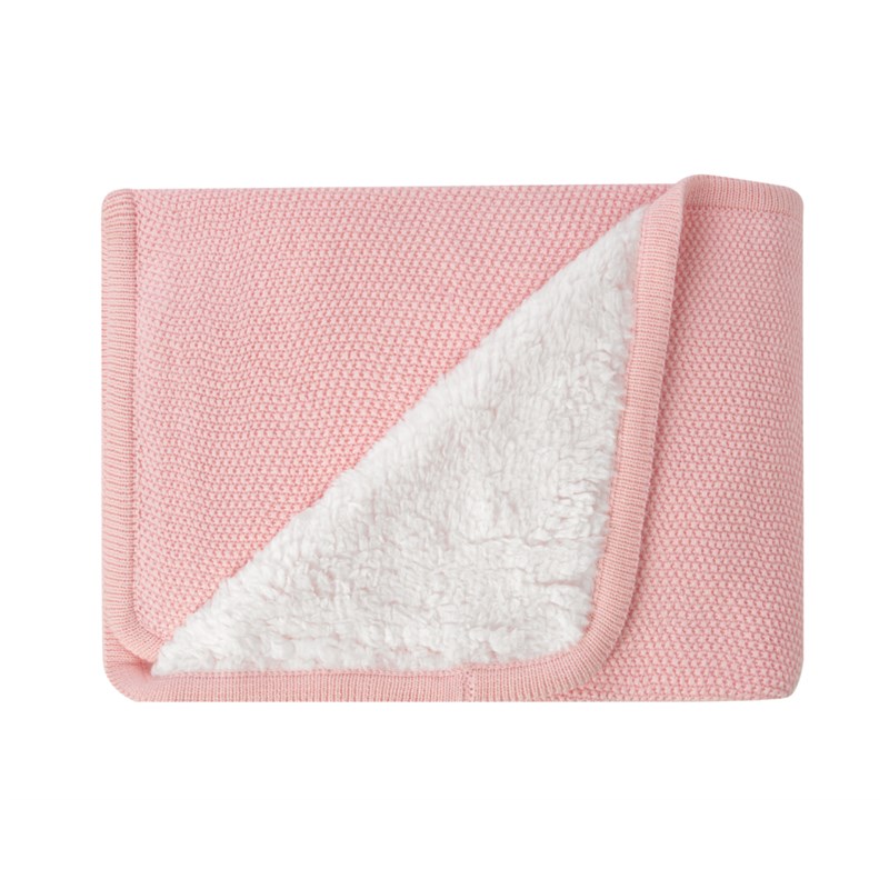 KIKKA BOO PLETENA DEKA OD SHERPA PAMUKA DREAM BIG PINK