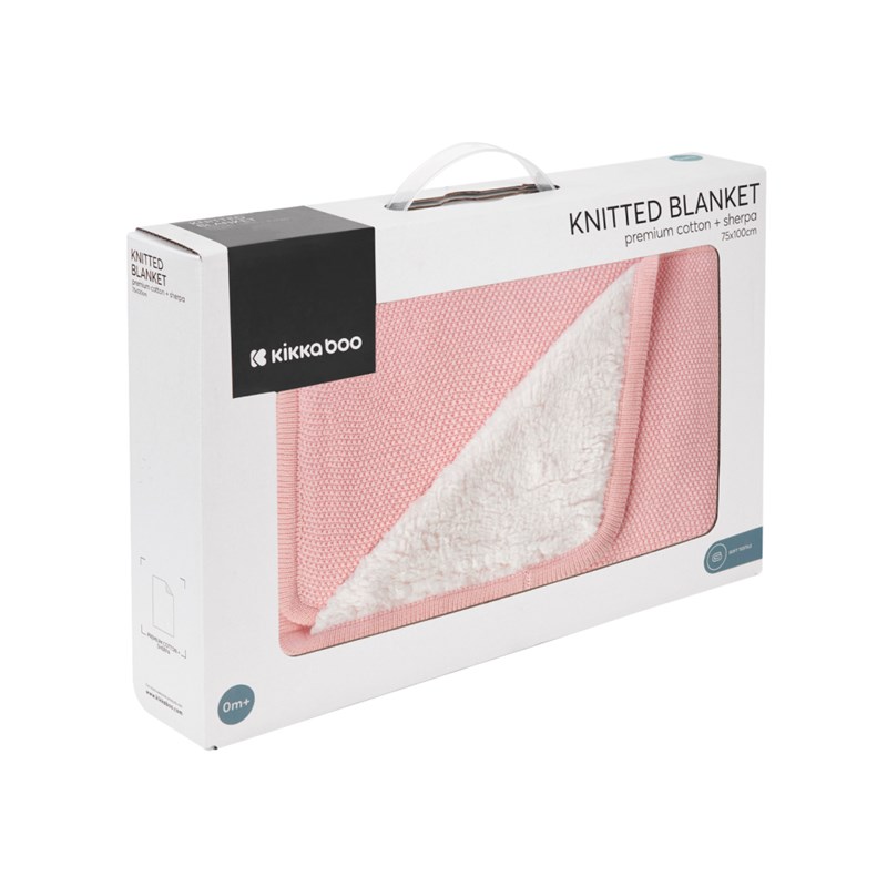 KIKKA BOO PLETENA DEKA OD SHERPA PAMUKA DREAM BIG PINK