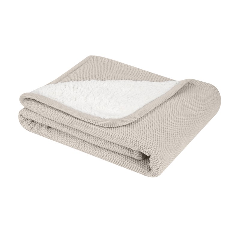 KIKKA BOO PLETENA DEKA OD SHERPA PAMUKA DREAM BIG BEIGE