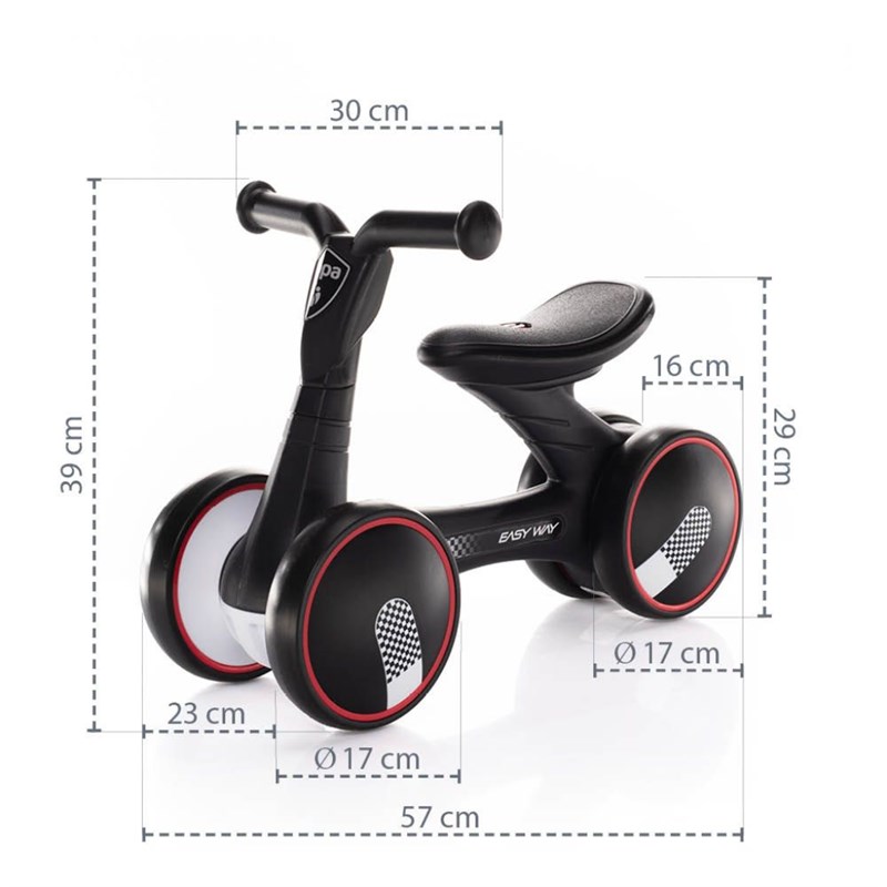 ZOPA BICIKL BALANS EASY-WAY,RACE GREY