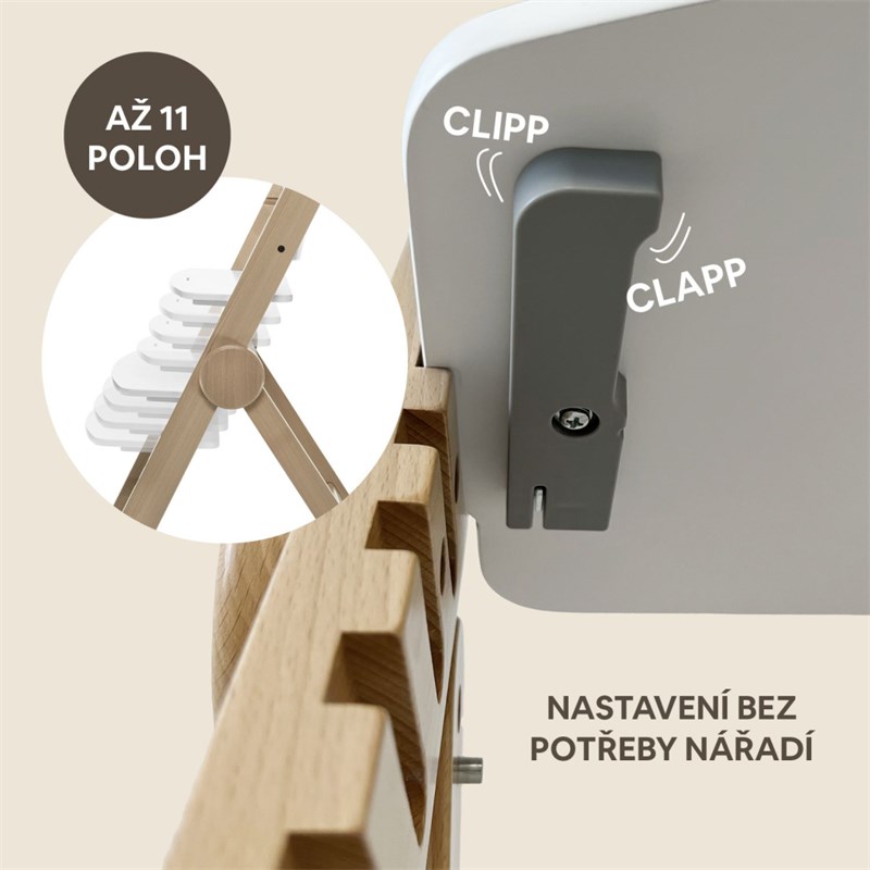 ZOPA DRVENA DJEČJA STOLICA CLIPP&CLAPP BLACK