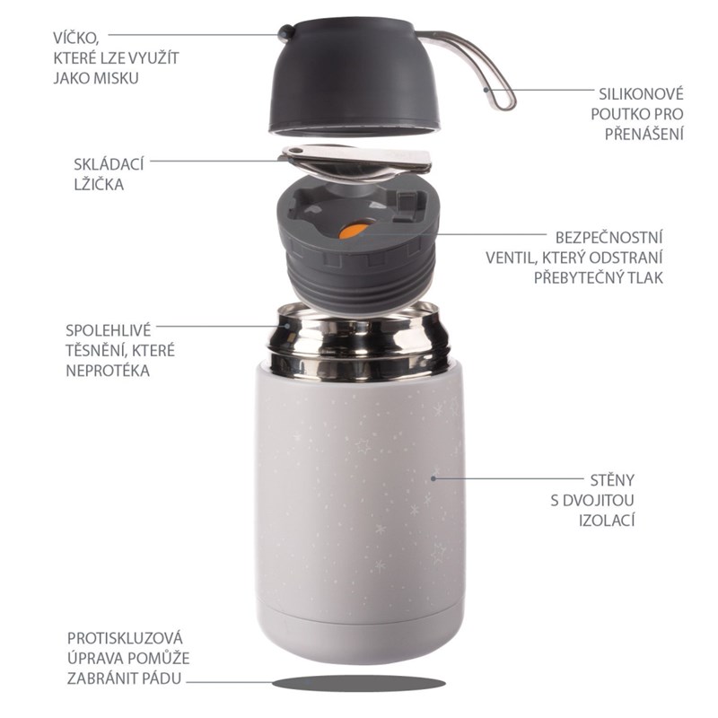ZOPA TERMO BOCA ZA HRANU SA SILIK.DRŽAČEM 620ML,CITY