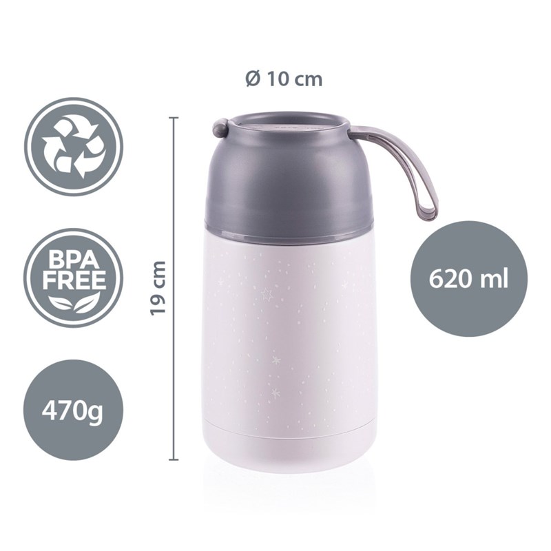 ZOPA TERMO BOCA ZA HRANU SA SILIK.DRŽAČEM 620ML,FLOWERS