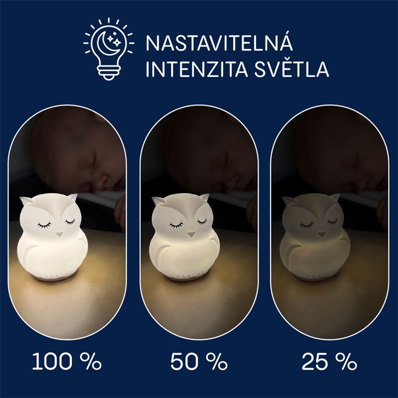 ZOPA SILIKONSKA LED LAMPA VEL.M,OWL