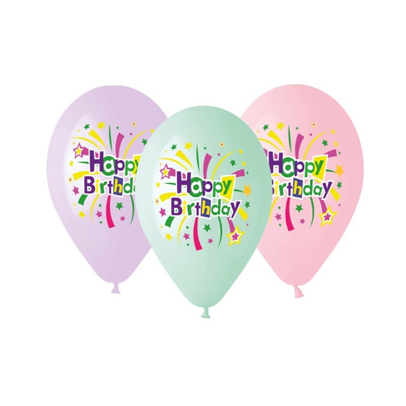 BALON HELIJ HAPPY BIRTHDAY 33CM