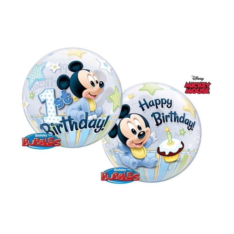 FOLIJSKI BALON MICKEY MAUSE 1 BIRTHDAY 55CM