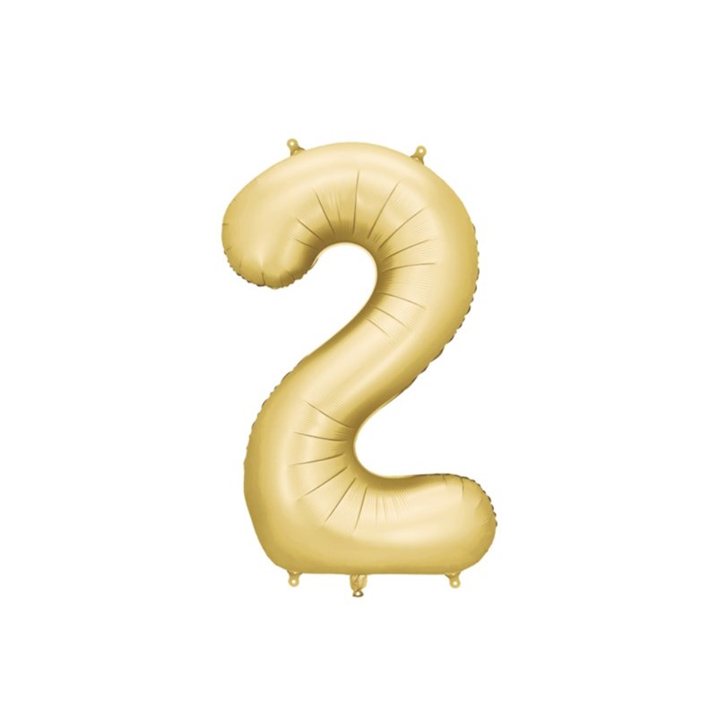 FOLIJSKI BALON MAT ZLATNO 86CM,BR.2,TŠ.
