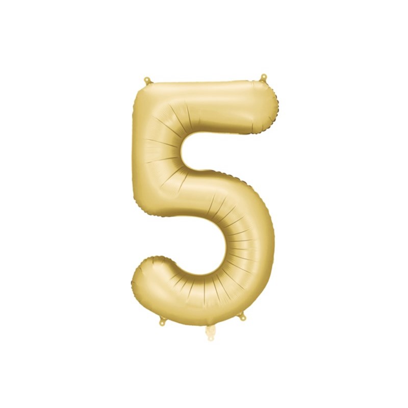 FOLIJSKI BALON MAT ZLATNO 86CM,BR.5 TŠ.
