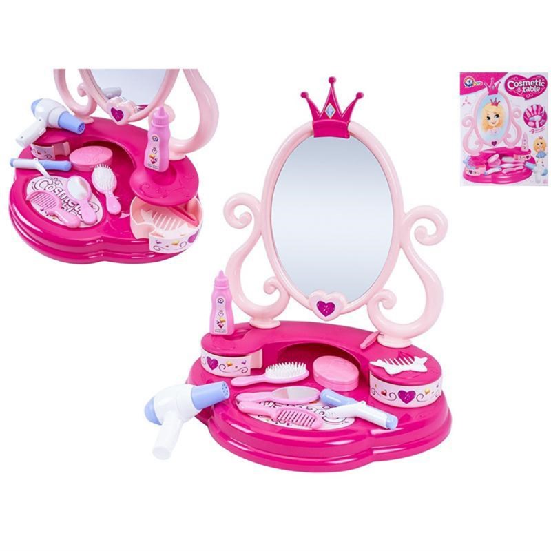 KOZMETIČKI STOLIĆ SA 9 DODATAKA,54CM E.