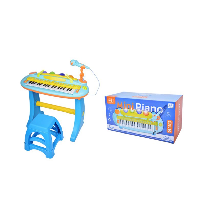 FUNTOY IGRAČKA KLAVIR SA POSTOLJEM, STOLICOM I MIKROFONOM,PLAVI