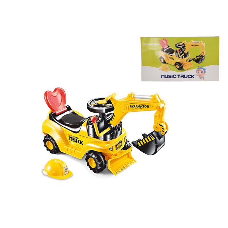 FUNTOY IGRAČKA GURALICA BAGER S GLAZBOM