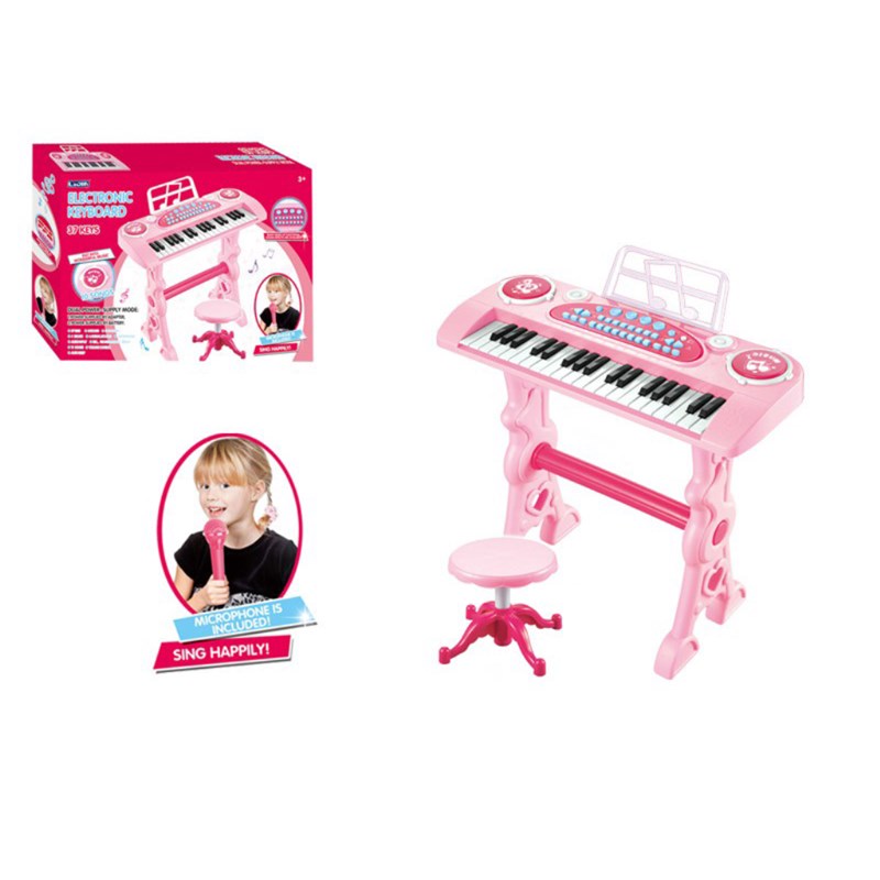 FUNTOY IGRAČKA KLAVIR SA POSTOLJEM, STOLICOM I MIKROFONOM, PINK