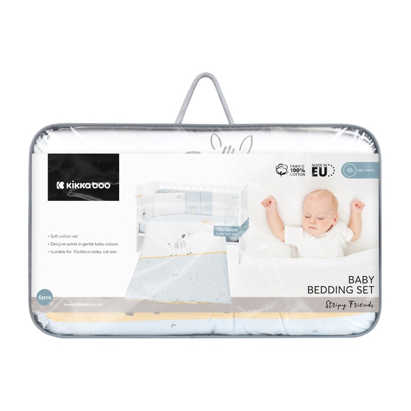 KIKKA BOO POSTELJINA OD 6 DIJELOVA 70/140 STRIPY FRIENDS