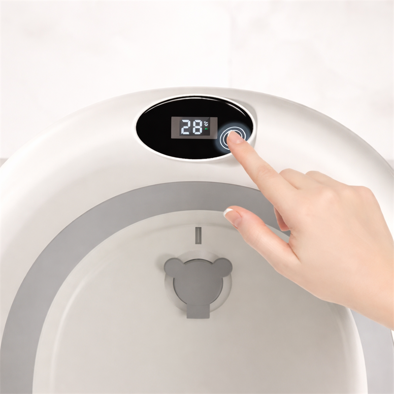 NESTA TUBY SKLOPIVA KADA S TERMOMETROM I UMETKOM ZA KUPANJE,PINK