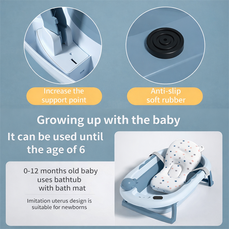 NESTA OCEAN SKLOPIVA KADA,TERMOMETAR,UMETAK ZA KUPANJE,BLUE