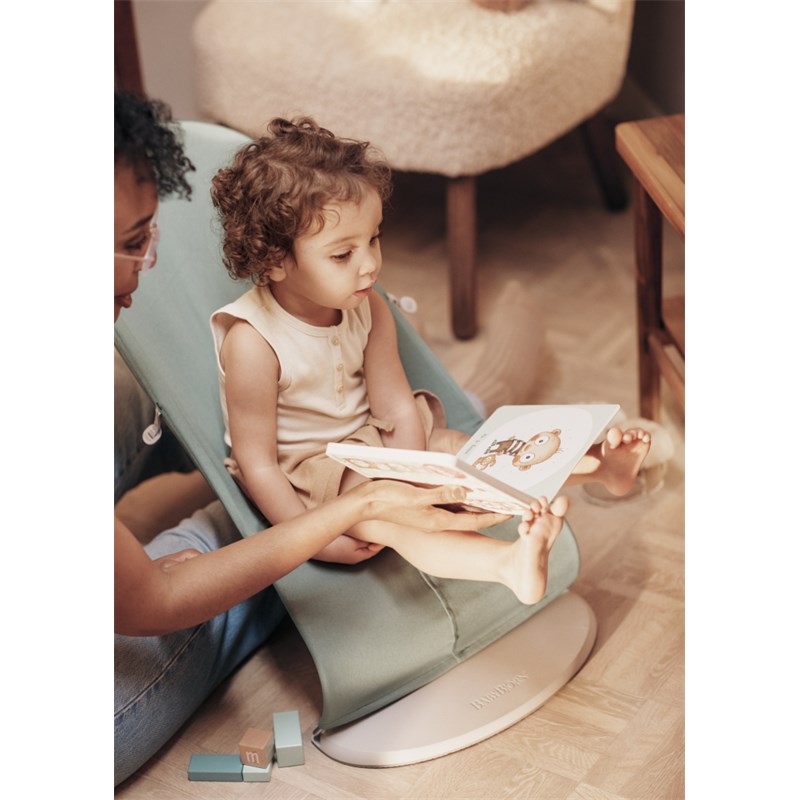 BABYBJORN BALANCE SOFT WOVEN/JERSEY LEŽALJKA, LIGHT SAGE-GRE