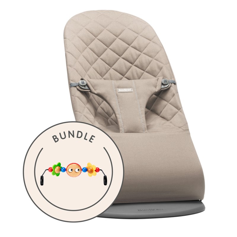 BABYBJORN BLISS WOVEN C-QUILT,SAND-GREY SA GOOGLY EYES IGRAČ