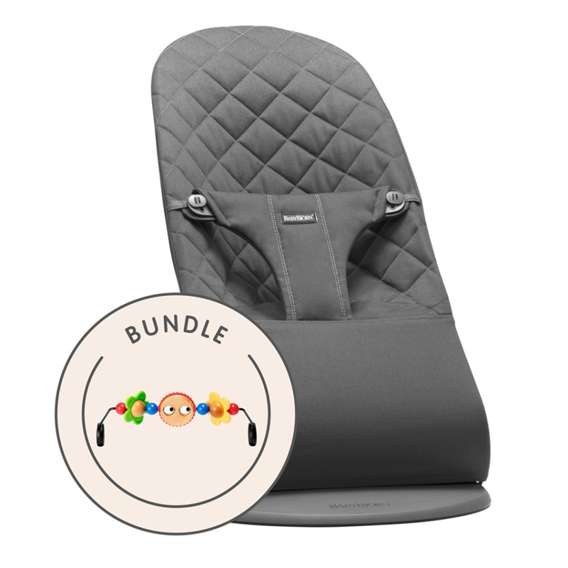 BABYBJORN BLISS WOVEN C-QUILT,ANTHRACITE SA GOOGLY EYES IGRA