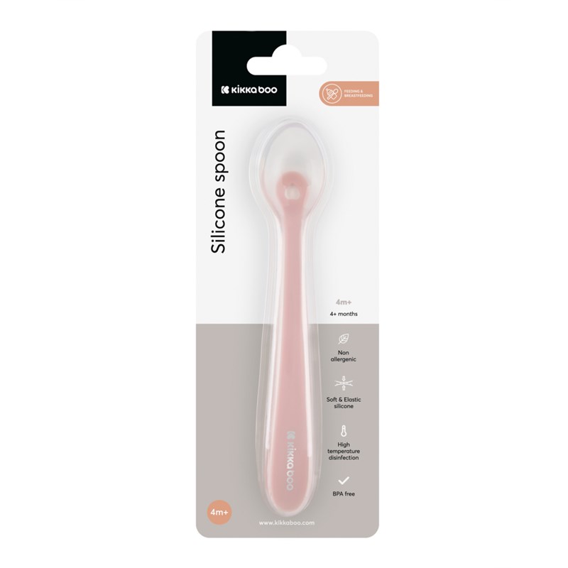 KIKKA BOO SILIKONSKA ŽLICA, BLUSH